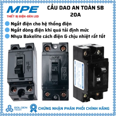 Cầu Dao An Toàn MPE SB 10-40A - Chống Nổ, Dễ Lắp, Giá Ưu Đãi 42.485 VND
