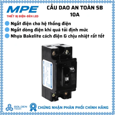 Cầu dao cóc an toàn CB MPE 10A-40A - Giá 44.256 VND, bảo vệ quá tải hiệu quả