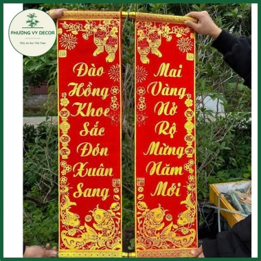 Câu đối đỏ liễn nhung kim tuyến Phương Vy Decor - Trang trí Tết giá ưu đãi 140.000đ 7