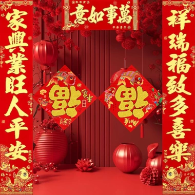 Câu đối đổ xô cao cấp 2.026 Năm con ngựa, lễ hội mùa xuân vàng hồng, phong cách mới cho cổng nông thôn 4 Câu đối đổ xô cao cấp 2.026 Năm con ngựa, lễ hội mùa xuân vàng hồng, phong cách mới cho cổng nông thôn 4