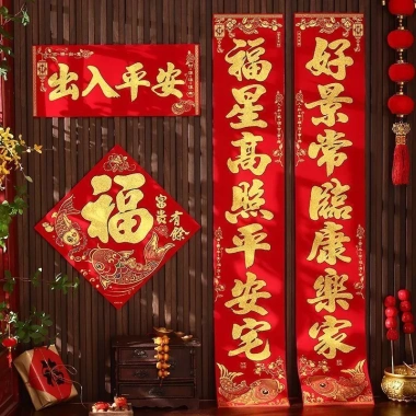 Câu đối đổ xô cao cấp 2.026 Năm con ngựa, lễ hội mùa xuân vàng hồng, phong cách mới cho cổng nông thôn 9 Câu đối đổ xô cao cấp 2.026 Năm con ngựa, lễ hội mùa xuân vàng hồng, phong cách mới cho cổng nông thôn 9