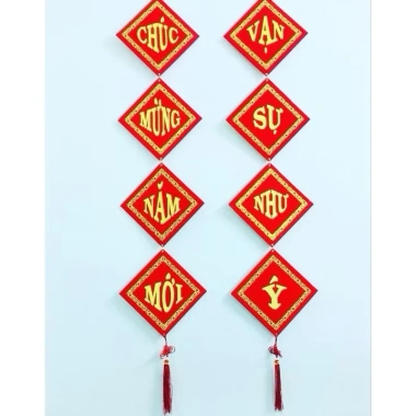 Câu Đối Liễn Nhung Treo Tường Trang Trí Tết 2.026 Khánh Liễng Chúc Mừng Năm Mới - Giá chỉ 92.000đ