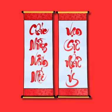 Câu đối tết 2.026 chúc mừng năm mới - Giấy bo vải lụa xinh xắn, trang trí tết đẹp, giá 85.000 VNĐ 4 Câu đối tết 2.026 chúc mừng năm mới - Giấy bo vải lụa xinh xắn, trang trí tết đẹp, giá 85.000 VNĐ 4