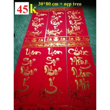 Câu đối Tết đặt làm theo yêu cầu - Giá 35.000đ, phong thủy, thiết kế độc đáo, trang trí nhà mới 5