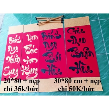 Câu đối Tết đặt làm theo yêu cầu - Giá 35.000đ, phong thủy, thiết kế độc đáo, trang trí nhà mới 7