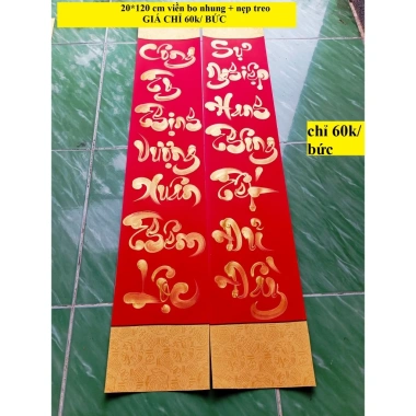 Câu đối Tết đặt làm theo yêu cầu - Giá 35.000đ, phong thủy, thiết kế độc đáo, trang trí nhà mới 10