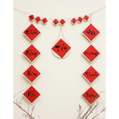 Câu Đối Tết Gỗ Treo Trang Trí Nhà Cửa Decor Cổ Truyền Đón Năm Mới Giá 50.000₫