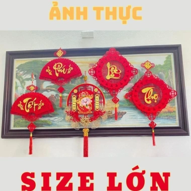 Câu Đối Tết Khánh Tết Size To Chữ Việt Phú Quý Cát Tường - Quạt, Khánh Nhung, Liễng, Thần Tài - 25.000₫