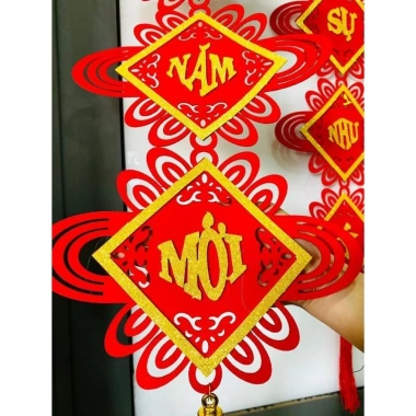 Câu Đối Tết Khánh Tết Size To Chữ Việt Phú Quý Cát Tường - Quạt, Khánh Nhung, Liễng, Thần Tài - 25.000₫