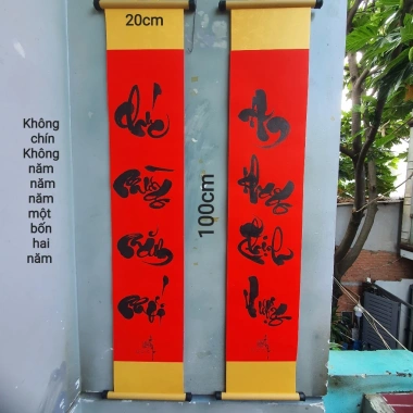 Câu đối tết thư pháp giấy mỹ thuật đa kích thước - Trang trí nhà cửa, giá ưu đãi 149k