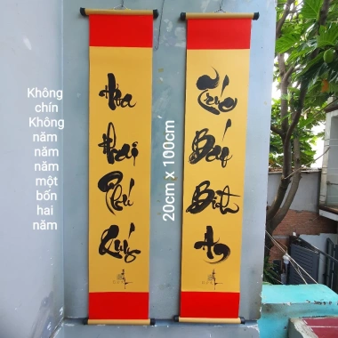 Câu đối tết thư pháp giấy mỹ thuật đa kích thước - Trang trí nhà cửa, giá ưu đãi 149k