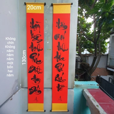 Câu đối tết thư pháp giấy mỹ thuật đa kích thước - Trang trí nhà cửa, giá ưu đãi 149k 7 Câu đối tết thư pháp giấy mỹ thuật đa kích thước - Trang trí nhà cửa, giá ưu đãi 149k 7