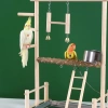 Cầu Đứng Bằng Gỗ Cho Vẹt - Giá Đỡ Vẹt An Toàn, Dễ Lắp Đặt, Kèm Phụ Kiện, 259.000 VND