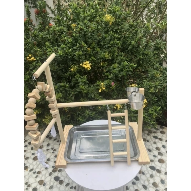Cầu đứng gỗ cho chim và vẹt size nhỏ và trung 36,5x23x40cm - Giá ưu đãi 260.000₫