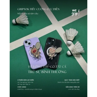 Cầu Lông - Giá đỡ điện thoại Griptok Popsocket nam châm từ tính - Cường lực, kèm quà, 108.000đ 5