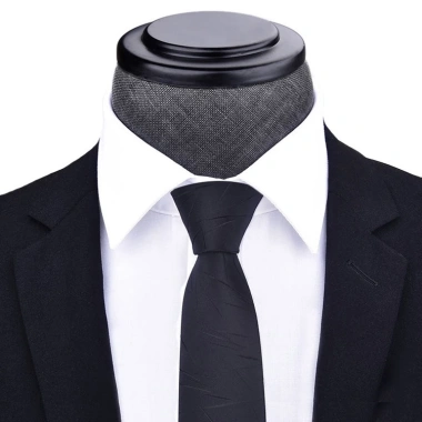 Cavat Nam 6cm màu đen Hàn Quốc - Cravat chú rể dự tiệc, chụp ảnh, chỉ 89.900 VND 6