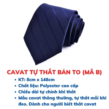 Cavat Nam Bản To 8cm - Set Cravat, Khăn Cài Vest, Kẹp Cà Vạt, Khuy Măng, Đóng Hộp 169.900₫