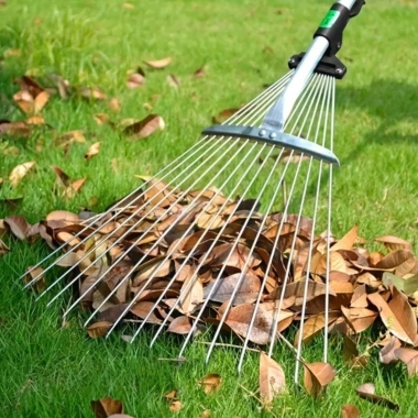 Cây Cào Cỏ Gấp Gọn Chổi Thép Đa Năng 15 Răng Điều Chỉnh Cao Thấp và Độ Rộng - Giá 49.000 VND