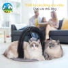 Cây cào mèo cong tự chơi vải nhung bền chắc không rụng lông dạng tròn oval cho mèo trong nhà giá 307.563 VND