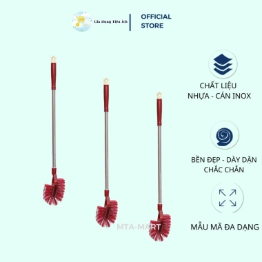 Cây Chà Nhà Toilet, Cọ Vệ Sinh Bồn Cầu Cán Dài Inox Tháo Lắp Tiện Lợi Mta-Mart2