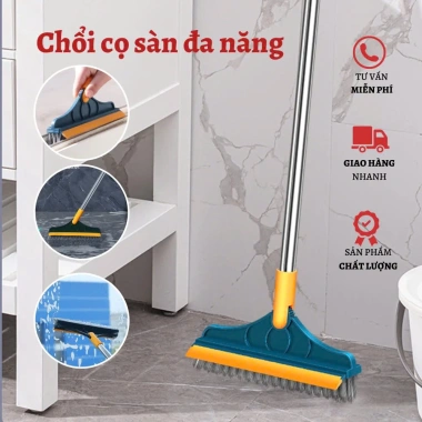 Cây chà nhà vệ sinh 2 đầu, dụng cụ vệ sinh tắm, chà sàn, quét nước, giá chỉ 49.000₫