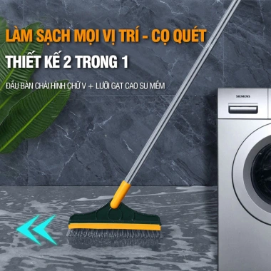 Cây chà sàn nhà tắm 2 trong 1 đa năng - Chổi chà sàn, lau kính tiện dụng, giá chỉ 20.998₫ Cây chà sàn nhà tắm 2 trong 1 đa năng - Chổi chà sàn, lau kính tiện dụng, giá chỉ 20.998₫