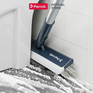 Cây chà sàn nhà tắm Parroti Easy ES04: Chổi cọ và gạt nước 2 trong 1, 159.000₫