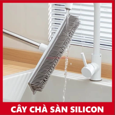 Cây Chà Sàn Silicon 2 trong 1 kèm Gạt Nước và Móc Treo Tường 31cm Giá Chỉ 160.000 VND