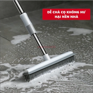 Cây Chà Sàn Silicon 2 trong 1 kèm Gạt Nước và Móc Treo Tường 31cm Giá Chỉ 160.000 VND