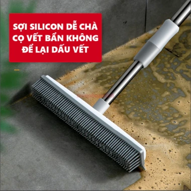 Cây Chà Sàn Silicon 2 trong 1 kèm Gạt Nước và Móc Treo Tường 31cm Giá Chỉ 160.000 VND