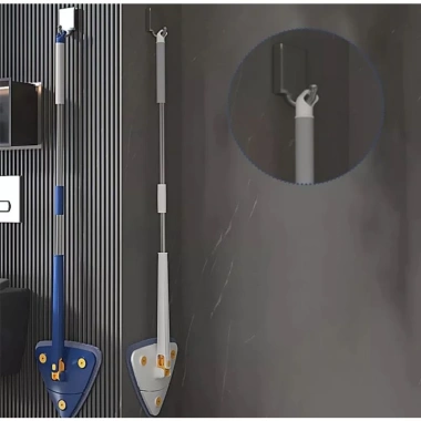 Cây chổi lau nhà đa năng hình tam giác tự vắt, xoay 360 độ - Giá chỉ 109.000₫