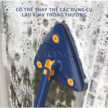 Cây chổi lau nhà đa năng hình tam giác tự vắt, xoay 360 độ - Giá chỉ 109.000₫