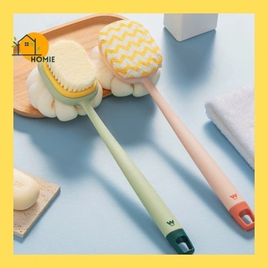 Cây Cọ Bông Tắm Chà Lưng + Bàn Chải - Giá 35k Free Ship, Tẩy Độ Nhờn, Thư Giãn