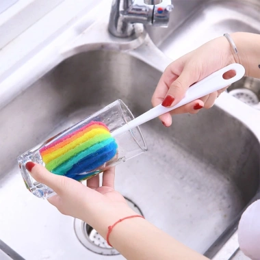 Cây Cọ Rửa Đa Năng 7 Màu - Rửa Cốc, Bình, Hũ Nhỏ Nhanh Gọn, Dùng Nhà Bếp & Quán Ăn, 11.200đ