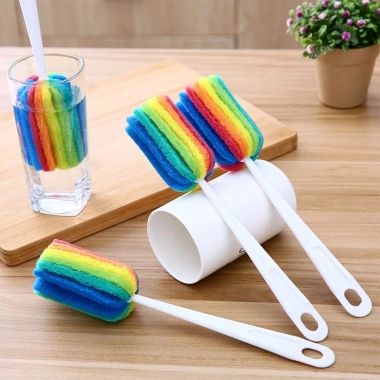Cây Cọ Rửa Đa Năng 7 Màu - Rửa Cốc, Bình, Hũ Nhỏ Nhanh Gọn, Dùng Nhà Bếp & Quán Ăn, 11.200đ