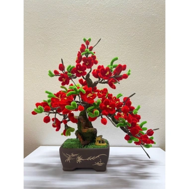 Cây đào, cây mai Tết kẽm nhung handmade - Bonsai rêu Yagarden, giảm giá 517.500₫