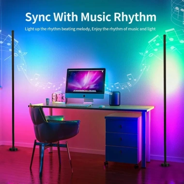 Cây đèn LED RGB 120cm nháy theo nhạc, điều khiển APP - Trang trí PC, TV, phòng