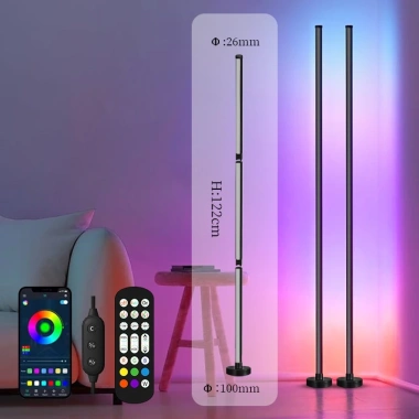 Cây đèn LED RGB 120cm nháy theo nhạc, điều khiển APP - Trang trí PC, TV, phòng 6 Cây đèn LED RGB 120cm nháy theo nhạc, điều khiển APP - Trang trí PC, TV, phòng 6