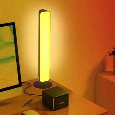 Cây Đèn LED RGB 33cm Trang Trí PC, Ô Tô & Phòng - Remote, Nhiều Nháy, Giá 28k