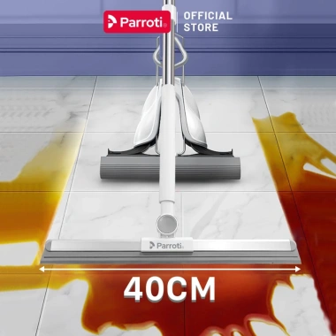 Cây gạt nước sàn Parroti Flat FT01 - Đầu silicon xoay 180 do, cán inox, giảm chiều dài, 149.000 VND 4