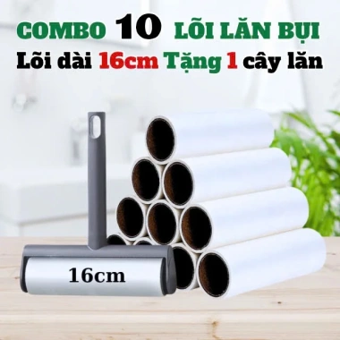 Cây lăn bụi COMBO 10 lõi keo dài 10‑16cm, tặng 1 cây lăn ngẫu nhiên, làm sạch quần áo, sofa, chăn mền - 55.000₫ 2 Cây lăn bụi COMBO 10 lõi keo dài 10‑16cm, tặng 1 cây lăn ngẫu nhiên, làm sạch quần áo, sofa, chăn mền - 55.000₫ 2