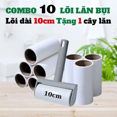 Cây lăn bụi COMBO 10 lõi keo dài 10‑16cm, tặng 1 cây lăn ngẫu nhiên, làm sạch quần áo, sofa, chăn mền - 55.000₫ 3 Cây lăn bụi COMBO 10 lõi keo dài 10‑16cm, tặng 1 cây lăn ngẫu nhiên, làm sạch quần áo, sofa, chăn mền - 55.000₫ 3