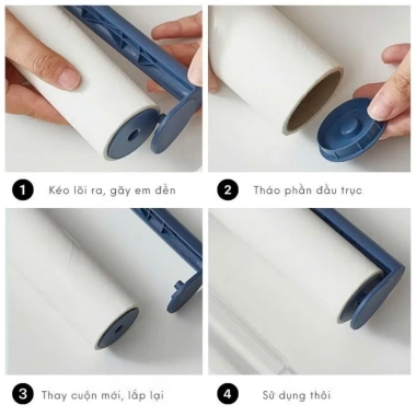 Cây lăn bụi COMBO 10 lõi keo dài 10‑16cm, tặng 1 cây lăn ngẫu nhiên, làm sạch quần áo, sofa, chăn mền - 55.000₫