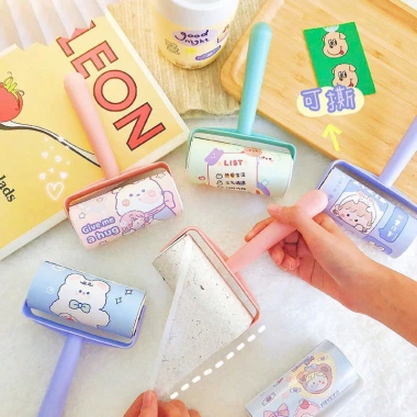 Cây Lăn Bụi Đa Năng Cầm Tay, Thiết Kế Nhỏ Gọn, Hoa Văn Đẹp, Kèm 6 Lõi Keo - Giá 59k 4