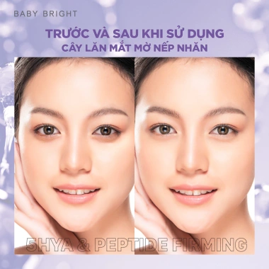 Cây lăn mắt Baby Bright 5hya Peptide Firming Eye Roller Serum 15ml: chống nhăn mắt, làm săn da, giá 99.000đ