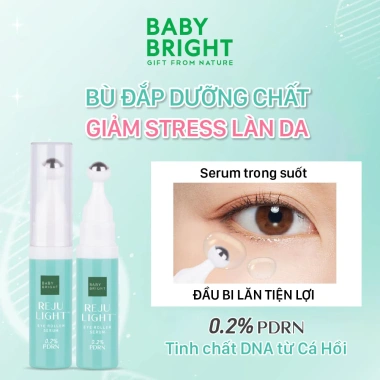Cây Lăn Mắt Baby Bright Rejulight Dưỡng Trắng Mờ Thâm Serum 7ml Giá 139k