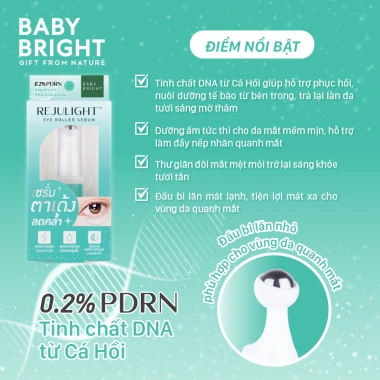 Cây Lăn Mắt Baby Bright Rejulight Dưỡng Trắng Mờ Thâm Serum 7ml Giá 139k