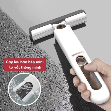 Cây Lau Bàn Bếp Mini 25cm Tự Vắt Thông Minh Bọt Biển Siêu Thấm Gập Gọn 9.500₫