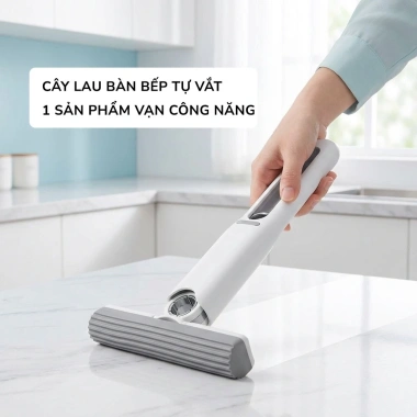 Cây lau bàn bếp mini tự vắt thông minh, bọt biển đa năng, thấm hút sạch vết bẩn - 32.000đ
