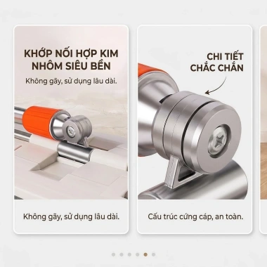 Cây lau bụi tĩnh điện đa năng, thay vải lau, giá 360.000 - sạch nhanh, tiện lợi cho gia đình